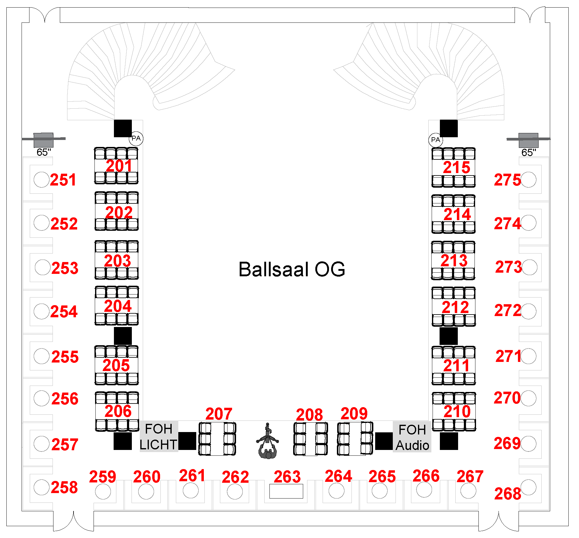 Raumplan Ballsaal OG 2027