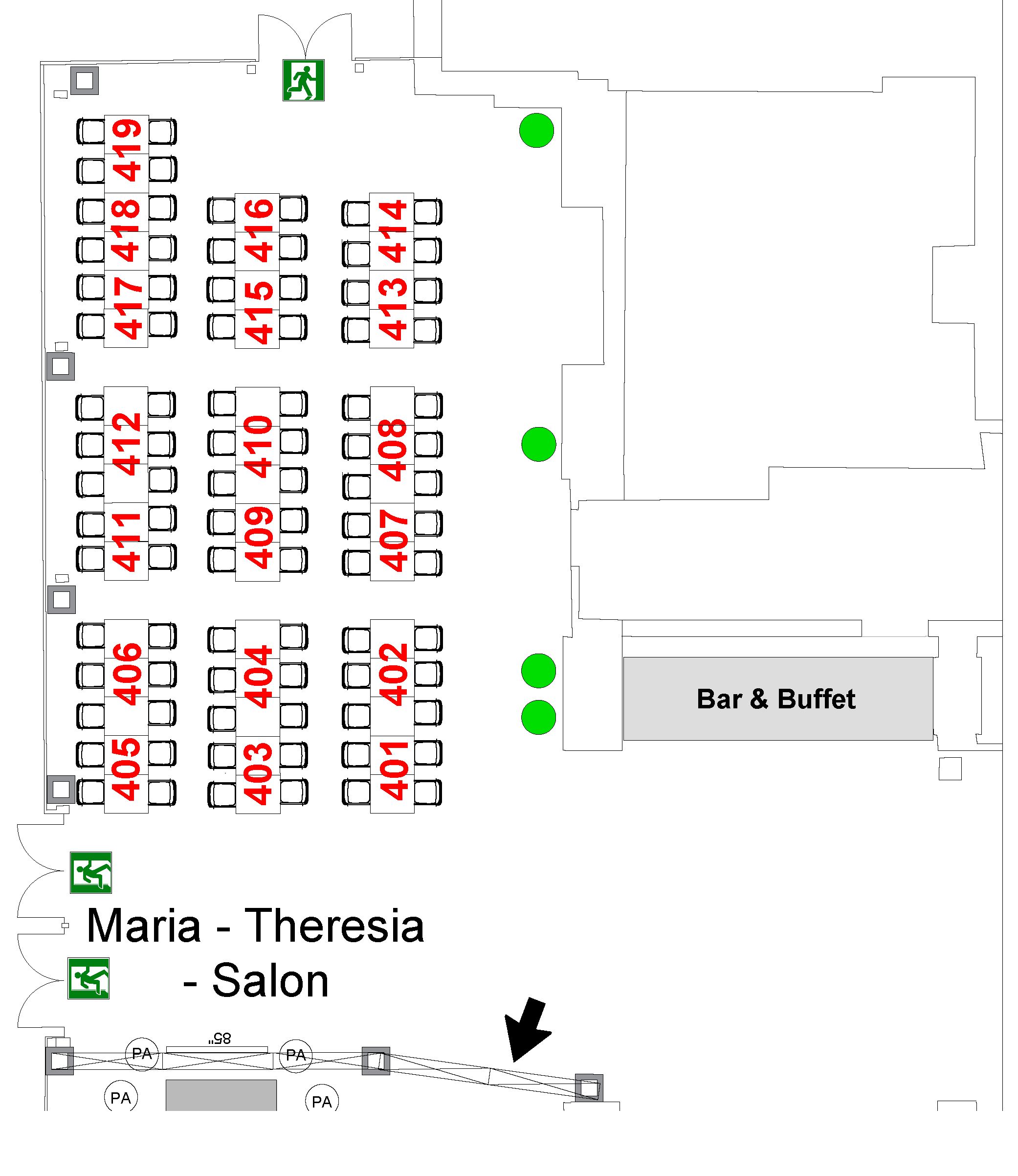 Raumplan Maria Theresia Salon 2027
