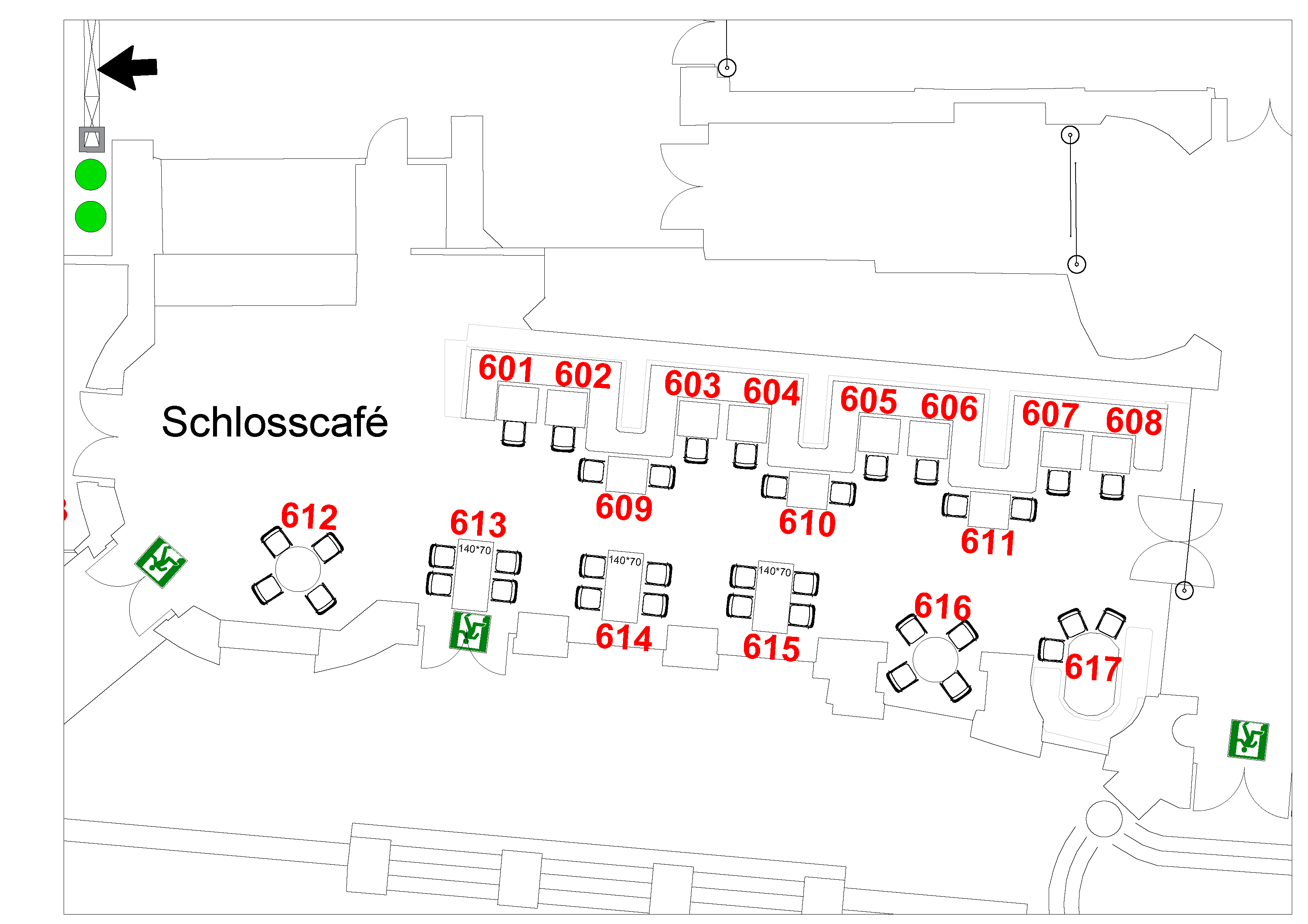 Raumplan Schlosscafe 2027